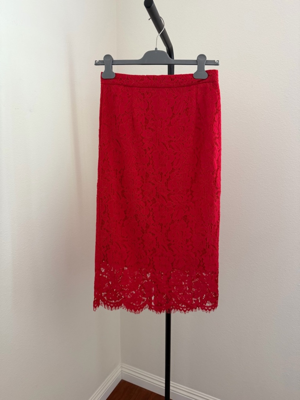 Rachel Parcell Red Lace Midi Pencil Skirt - Picture 6 of 8